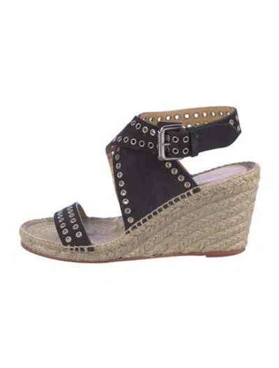 Pre-owned Isabel Marant Suede Espadrilles In Black