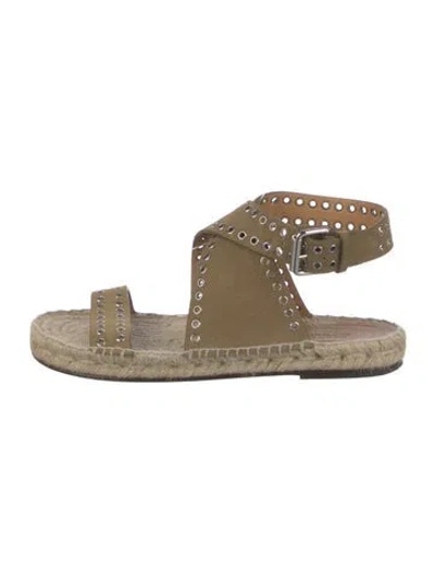 Pre-owned Isabel Marant Suede Espadrilles In Neutral