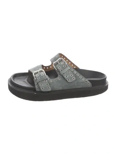 Pre-owned Isabel Marant Suede Flats In Gray