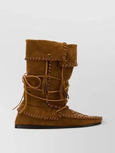 Isabel Marant Women Caramel Suede Winki Boots In Brown