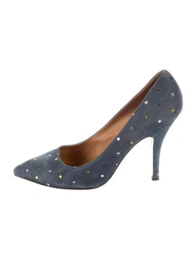 Pre-owned Isabel Marant Suede Graphic Print Pumps In Blue