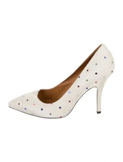 Pre-owned Isabel Marant Suede Graphic Print Pumps In Neutral