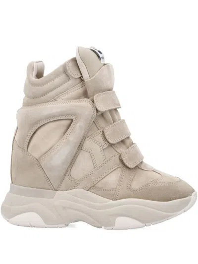 Isabel Marant Suede High-top Sneakers In Neutral