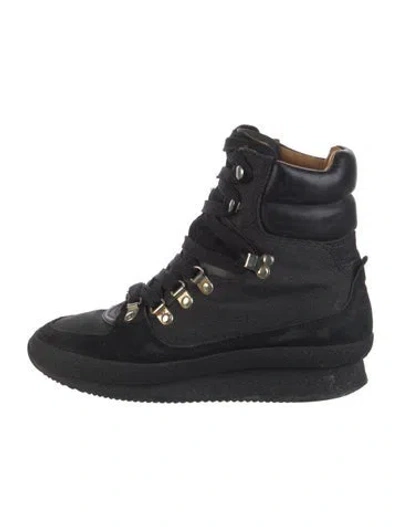 Pre-owned Isabel Marant Suede Hiking Boots In Black