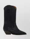 Isabel Marant Suede Iconic S Ankle Boots With Cuban Heel In Black