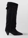 Isabel Marant Suede Knee Length Boots With Cone Heel