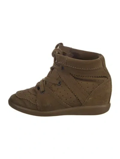 Pre-owned Isabel Marant Suede Lasercut Accents Boots In Neutral