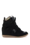 Isabel Marant Suede Bekett Wedge Sneakers 50 In Black