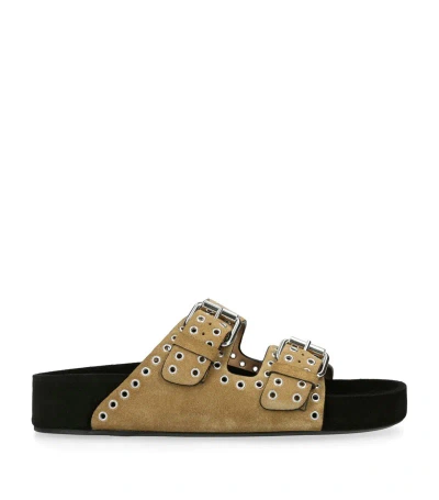 Isabel Marant Suede Lennyo Sandals In Brown