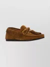 Isabel Marant Fitza Brown Loafers With Fringed Details And Front Bow In Suede Woman In Brown