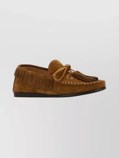 ISABEL MARANT SUEDE LOAFERS FEATURING FRINGE DETAIL