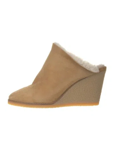 Pre-owned Isabel Marant Suede Mules In Neutrals