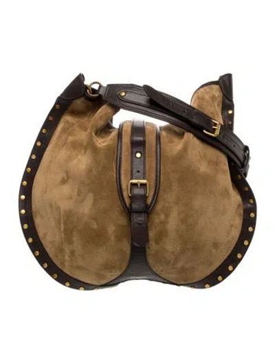 Pre-owned Isabel Marant Suede Oskan Hobo Soft Bag In Brown