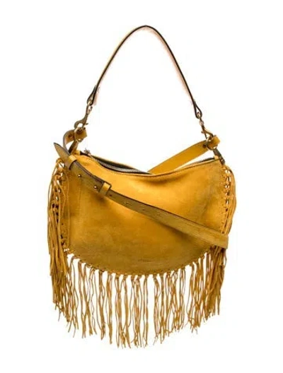 Pre-owned Isabel Marant Suede Oskan Soft Zip Medium In Yellow