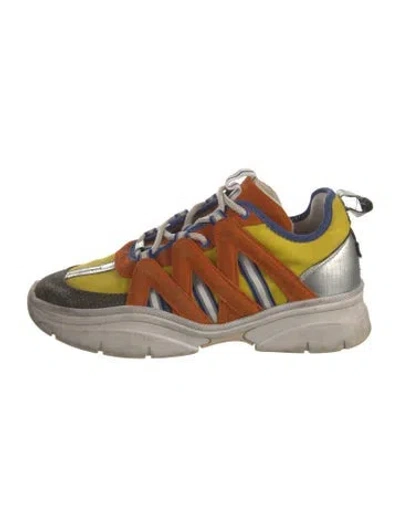 Pre-owned Isabel Marant Suede Printed Chunky Sneakers In Multi