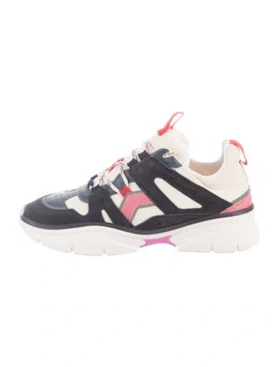 Pre-owned Isabel Marant Suede Printed Chunky Sneakers In Neutral