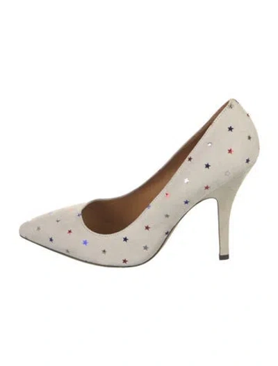 Pre-owned Isabel Marant Suede Printed Pumps In White