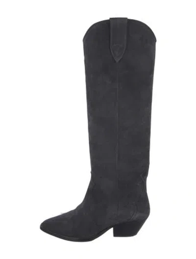 Pre-owned Isabel Marant Suede Riding Boots In Black