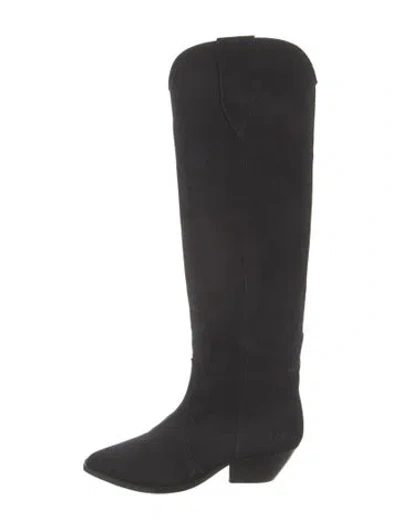 Pre-owned Isabel Marant Suede Riding Boots In Black