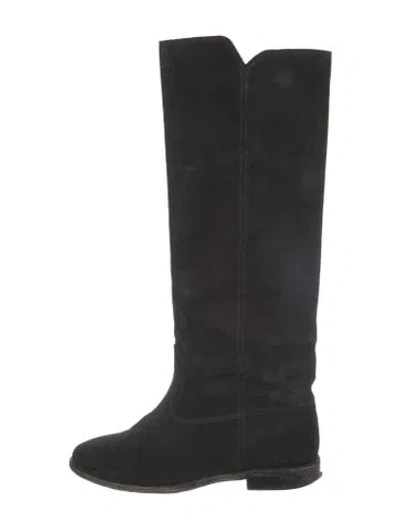 Pre-owned Isabel Marant Suede Riding Boots In Black