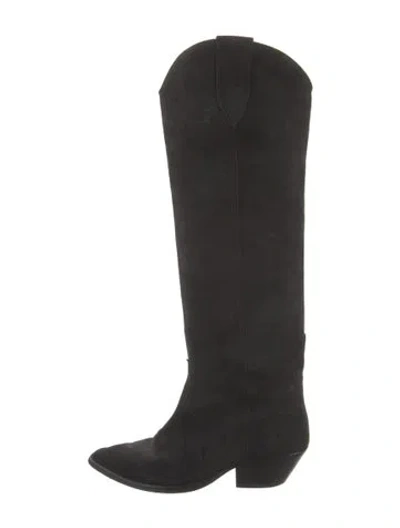 Pre-owned Isabel Marant Suede Riding Boots In Black