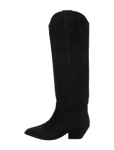 Pre-owned Isabel Marant Suede Riding Boots In Black