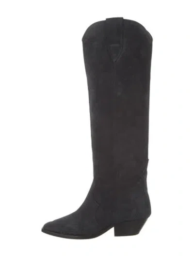 Pre-owned Isabel Marant Suede Riding Boots In Black