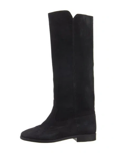 Pre-owned Isabel Marant Suede Riding Boots In Blue