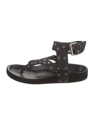 Pre-owned Isabel Marant Suede Sandals In Black