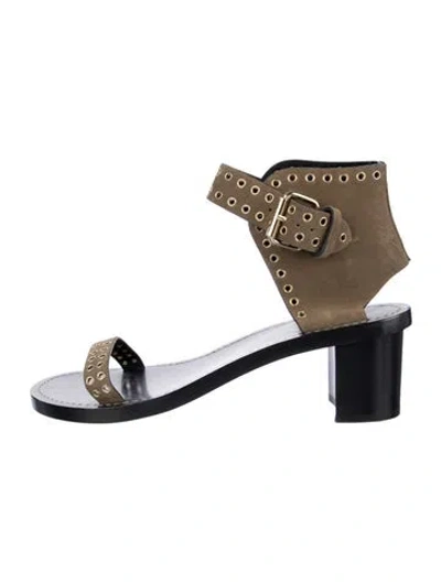 Pre-owned Isabel Marant Suede Sandals In Gold