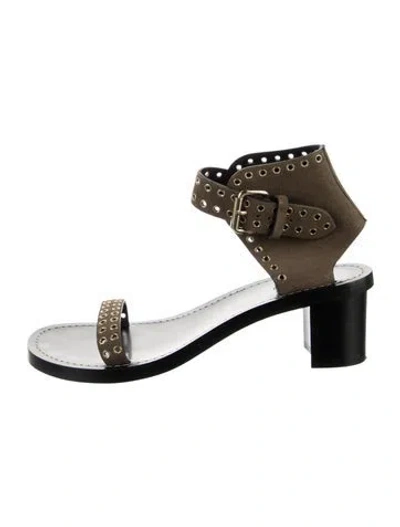Pre-owned Isabel Marant Suede Sandals In Green