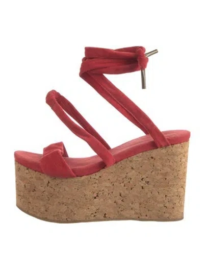 Pre-owned Isabel Marant Suede Sandals In Red