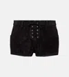 Isabel Marant Aneli Denim Moto Jacket In Black