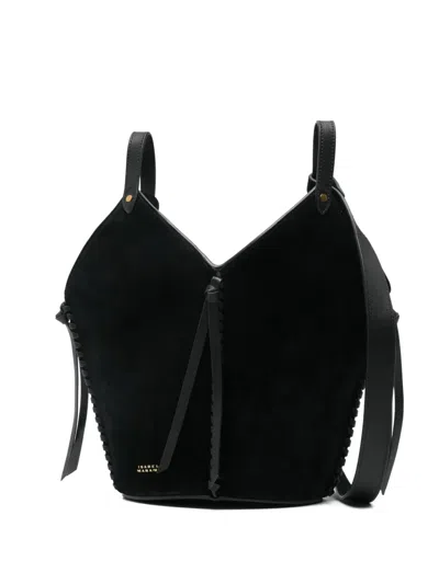 Isabel Marant Suede Shoulder Bag In Black