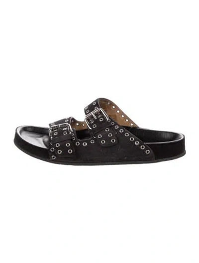 Pre-owned Isabel Marant Suede Slides In Black