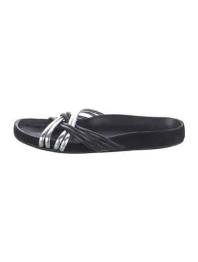 Pre-owned Isabel Marant Suede Slides In Black