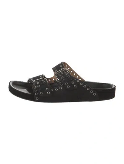 Pre-owned Isabel Marant Suede Slides In Black