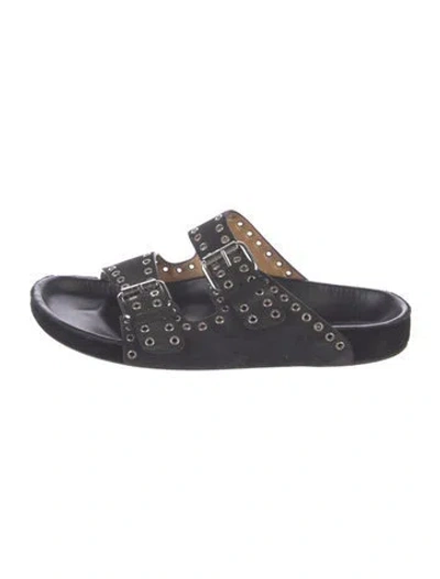 Pre-owned Isabel Marant Suede Slides In Black