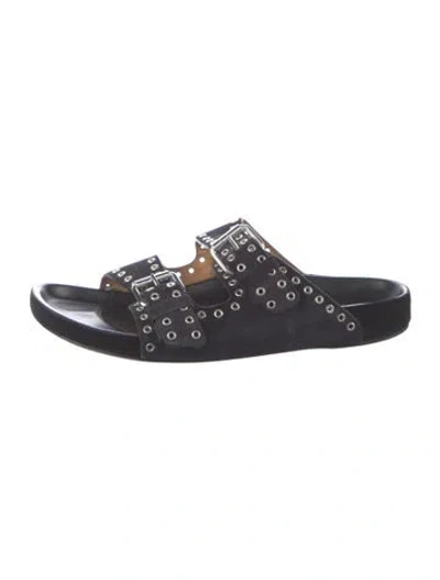 Pre-owned Isabel Marant Suede Slides In Black