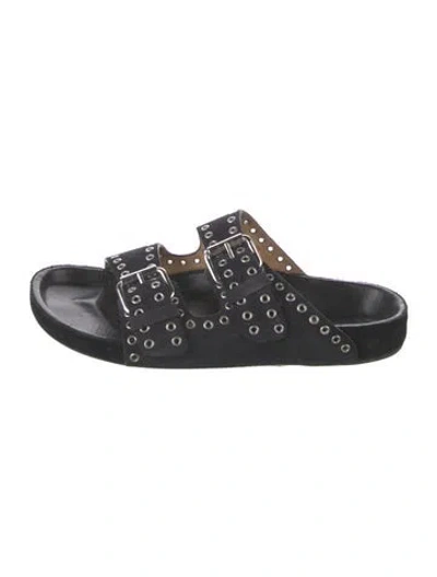 Pre-owned Isabel Marant Suede Slides In Black