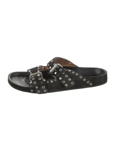 Pre-owned Isabel Marant Suede Slides In Black