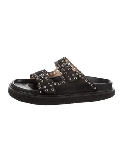 Pre-owned Isabel Marant Suede Slides In Black