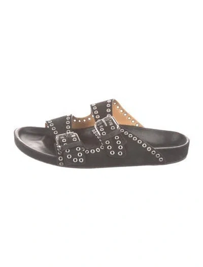 Pre-owned Isabel Marant Suede Slides In Gray