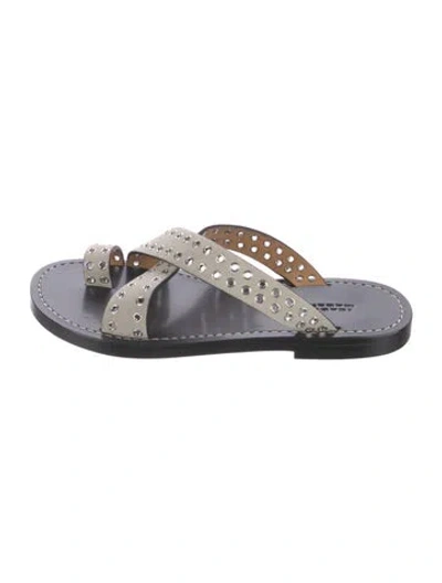 Pre-owned Isabel Marant Suede Slides In Gray