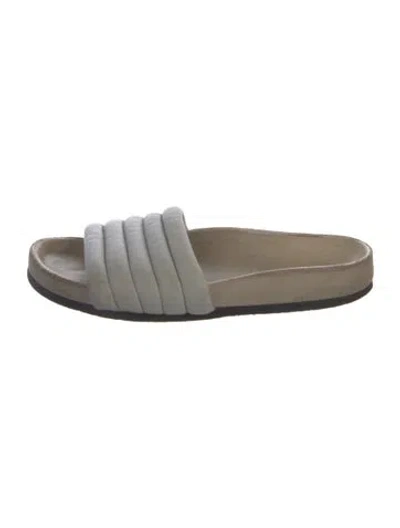 Pre-owned Isabel Marant Suede Slides In Gray