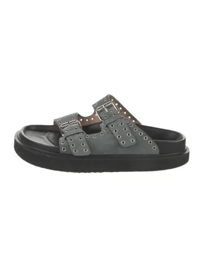 Pre-owned Isabel Marant Suede Slides In Green