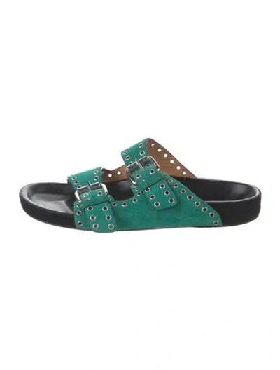 Pre-owned Isabel Marant Suede Slides In Green