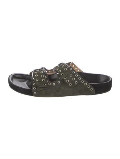 Pre-owned Isabel Marant Suede Slides In Green