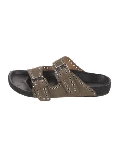 Pre-owned Isabel Marant Suede Slides In Green
