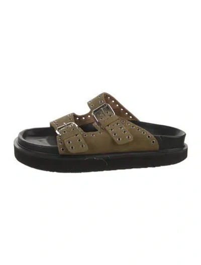Pre-owned Isabel Marant Suede Slides In Neutral